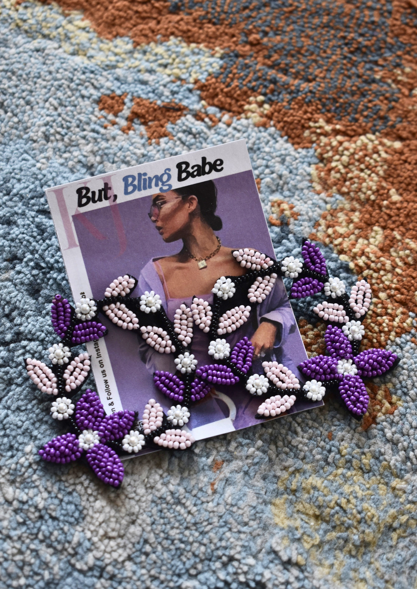 Bloom Baby Bloom (Lilac) - Handmade Beaded Earrings