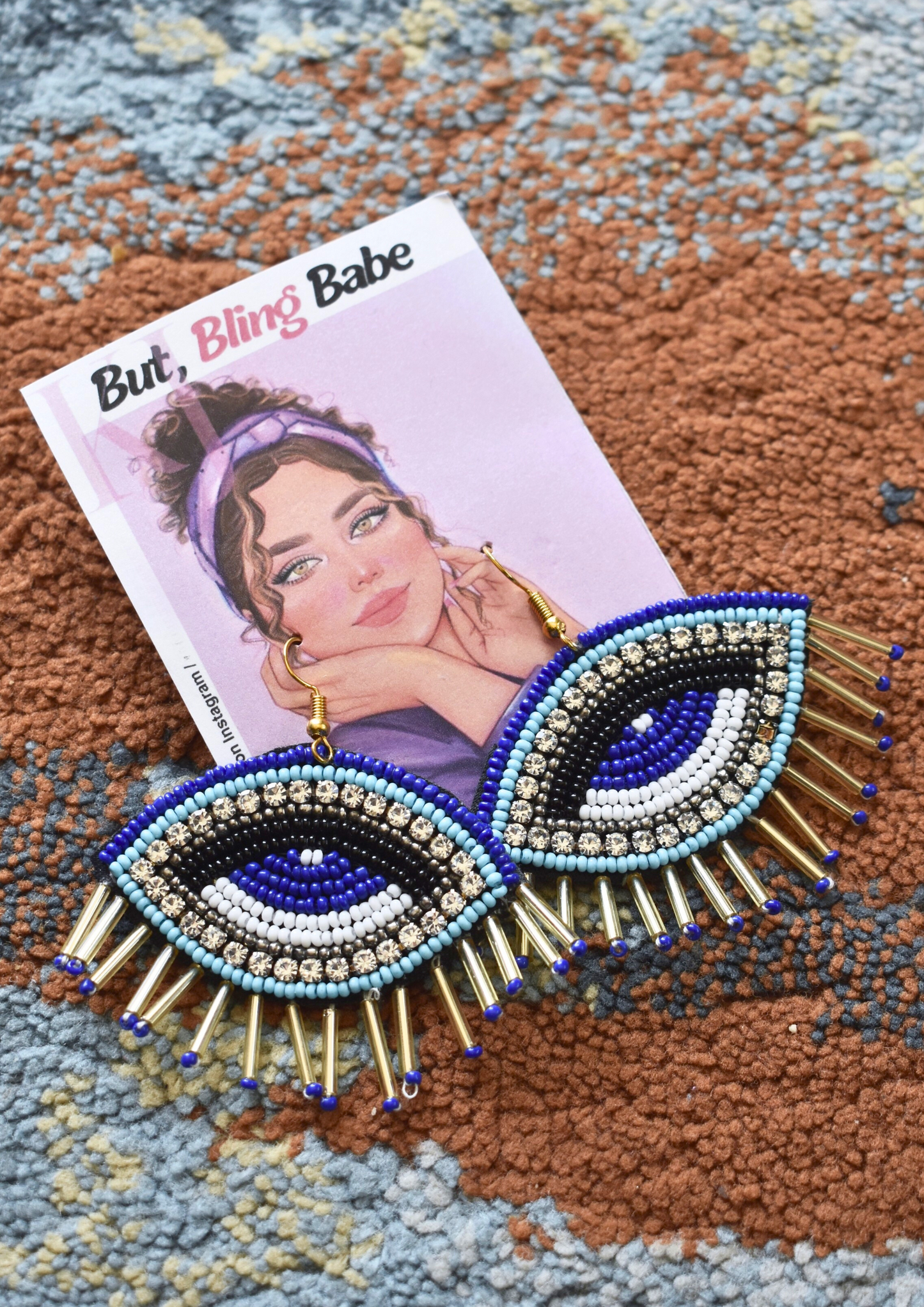 Evil Eye Drama - Handmade Beaded Earrings