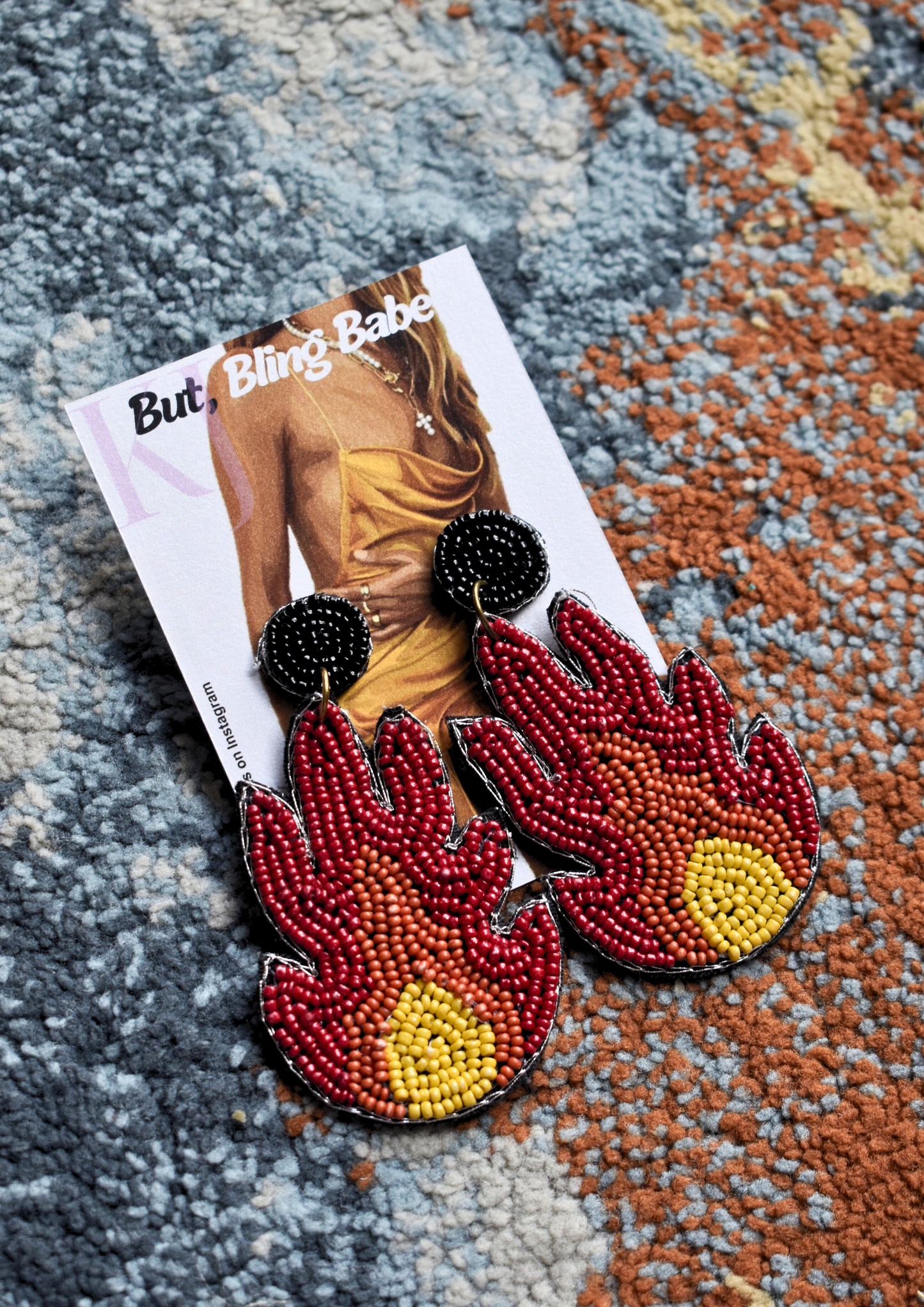 Too Hot To Handle - Handmade Beaded Earrings