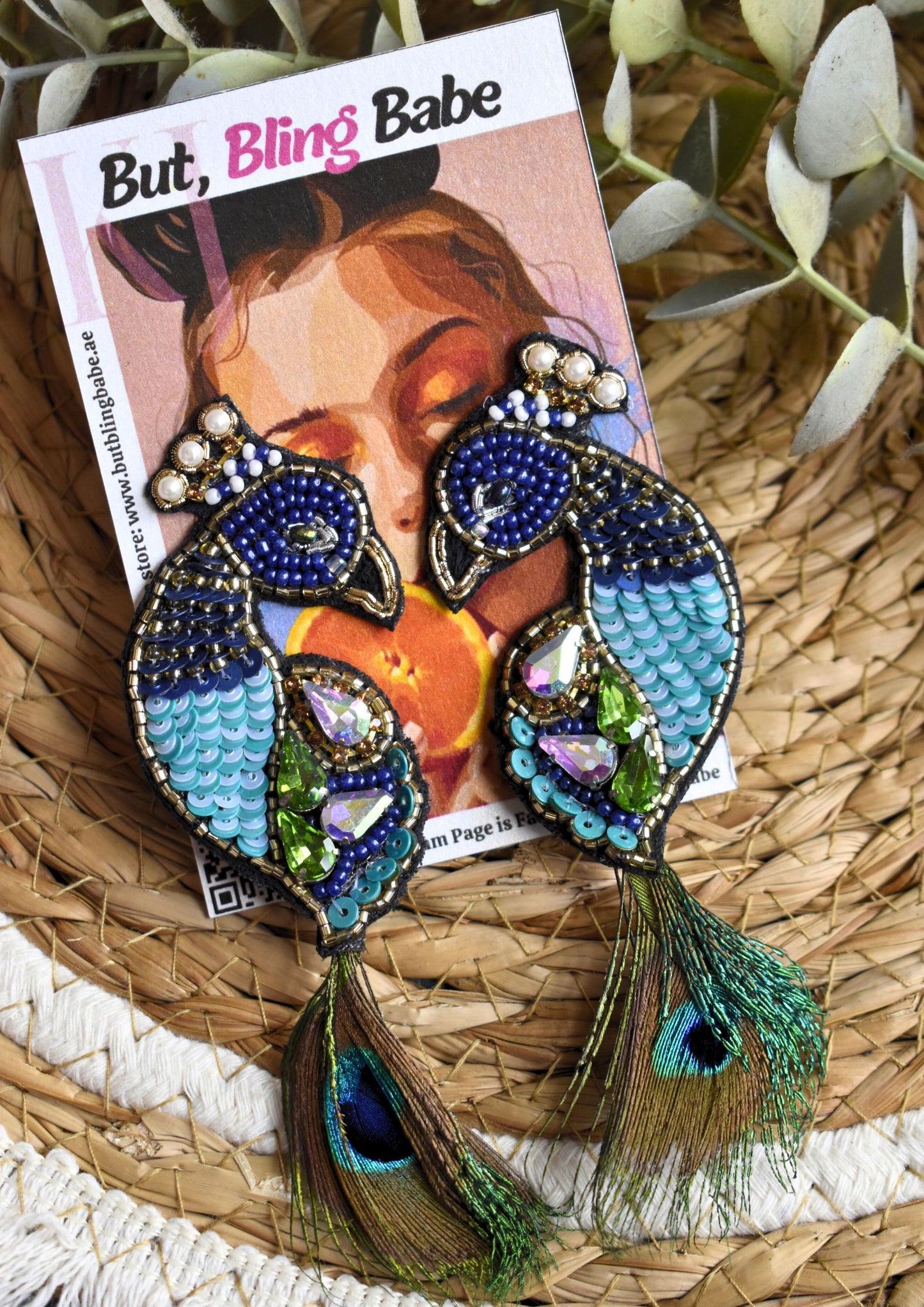 Peacock’d & Loaded - Handmade Beaded Earring