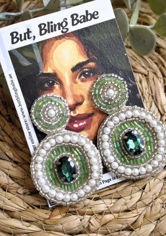 Emerald Affair - Handmade Beaded Earring