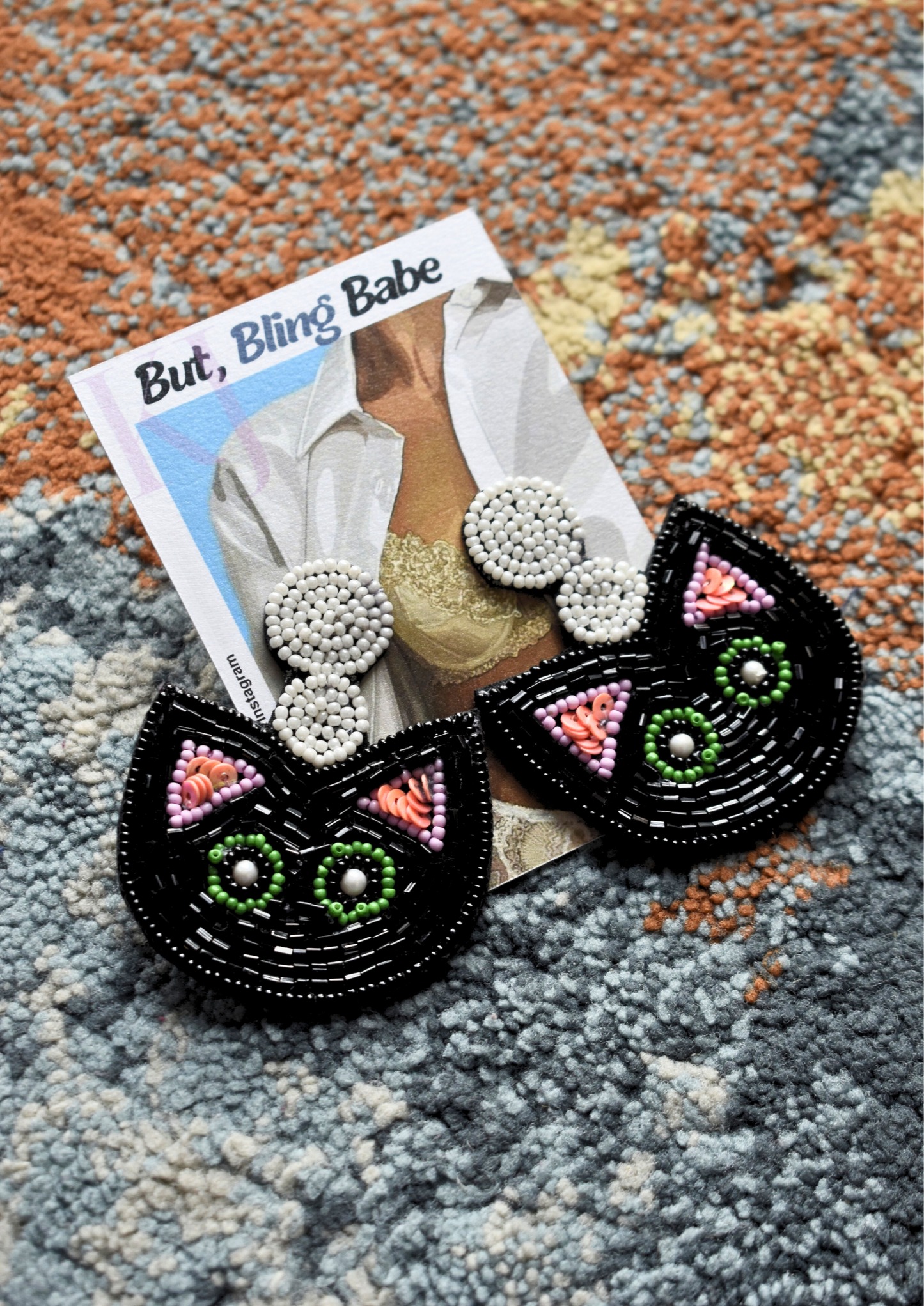 Meowgical Babe - Handmade Beaded Earrings