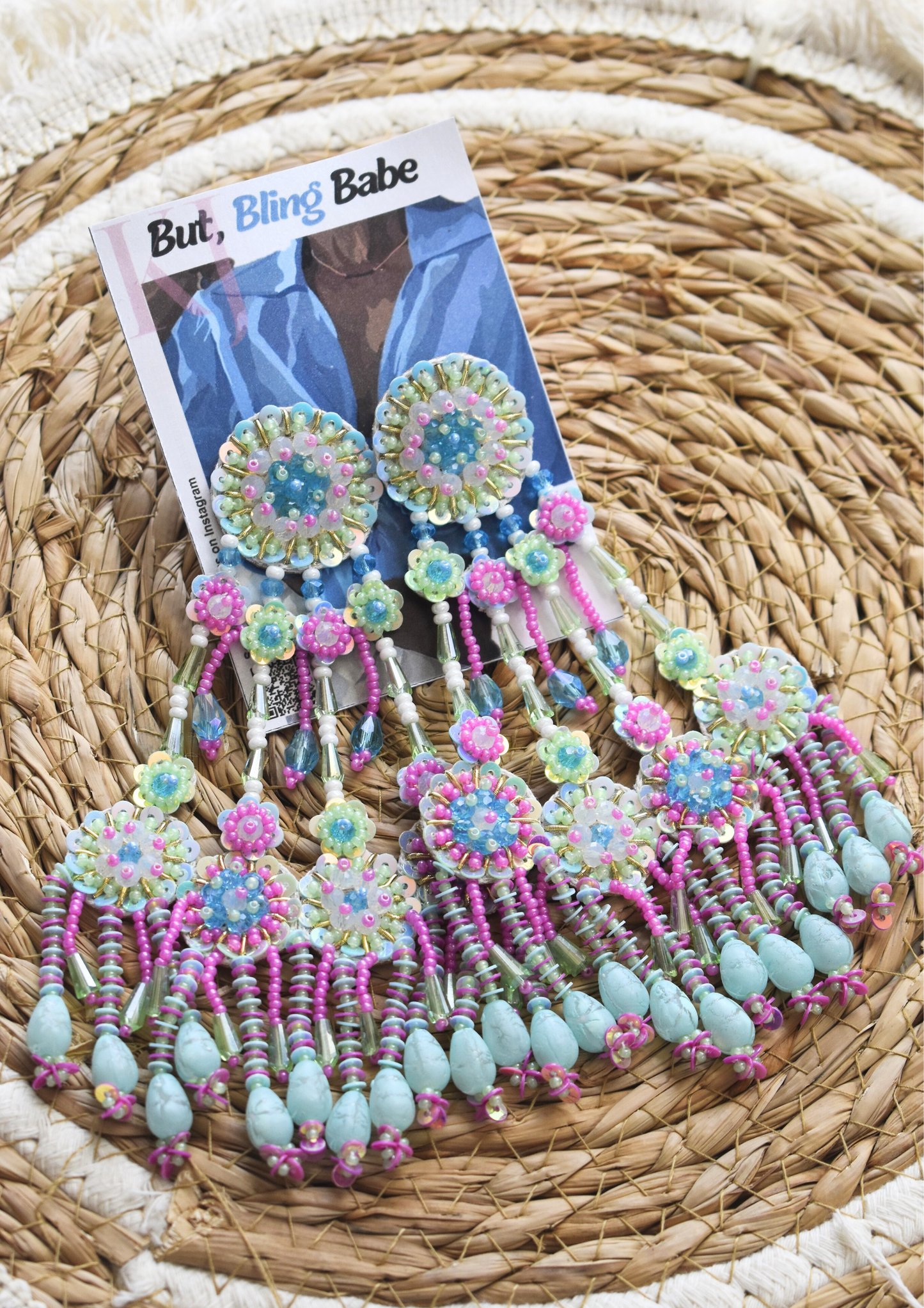 Pastel Carnival - Handmade Beaded Earrings