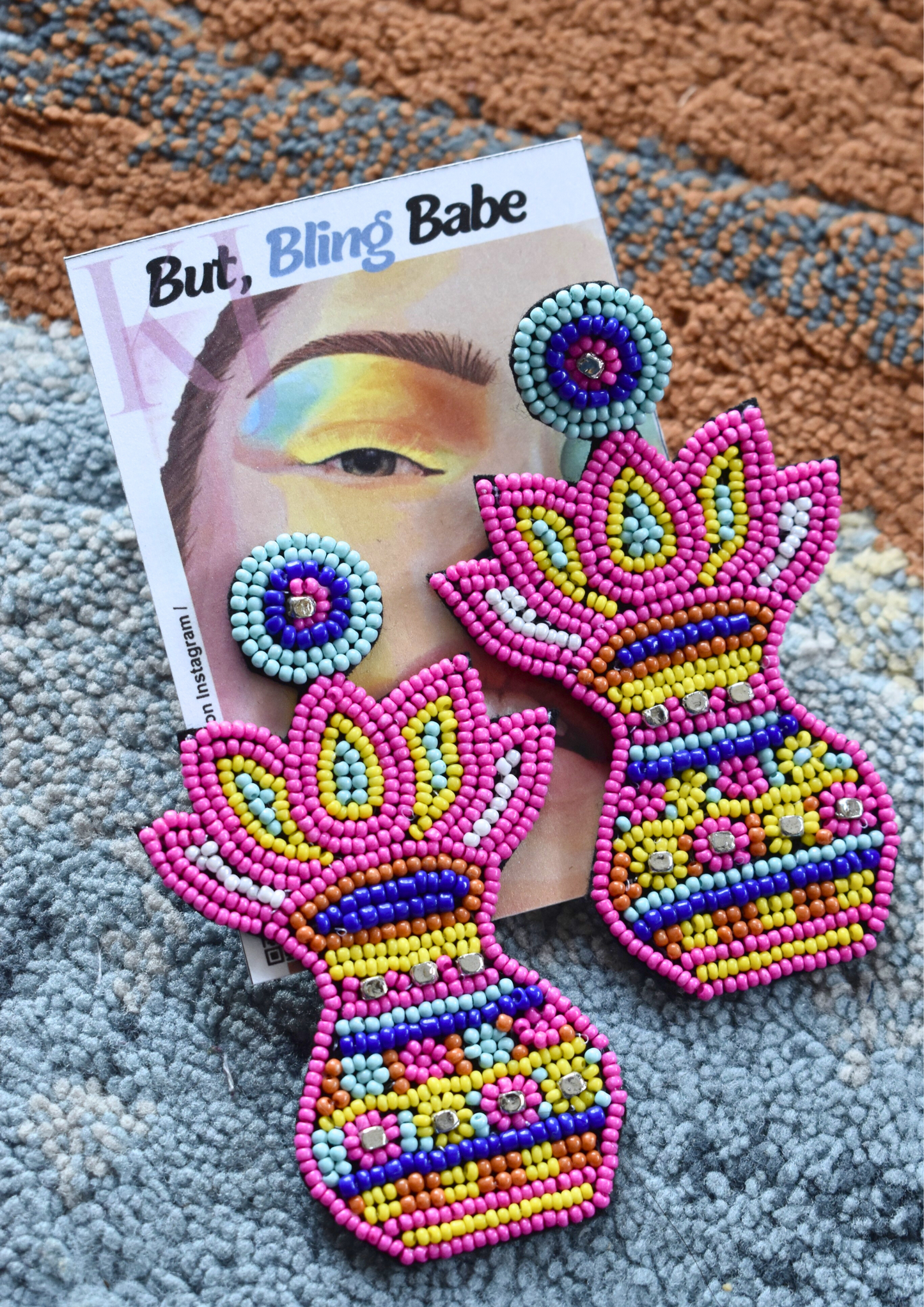 Sanskaari but Sassy (Pink) - Handmade Beaded Earrings