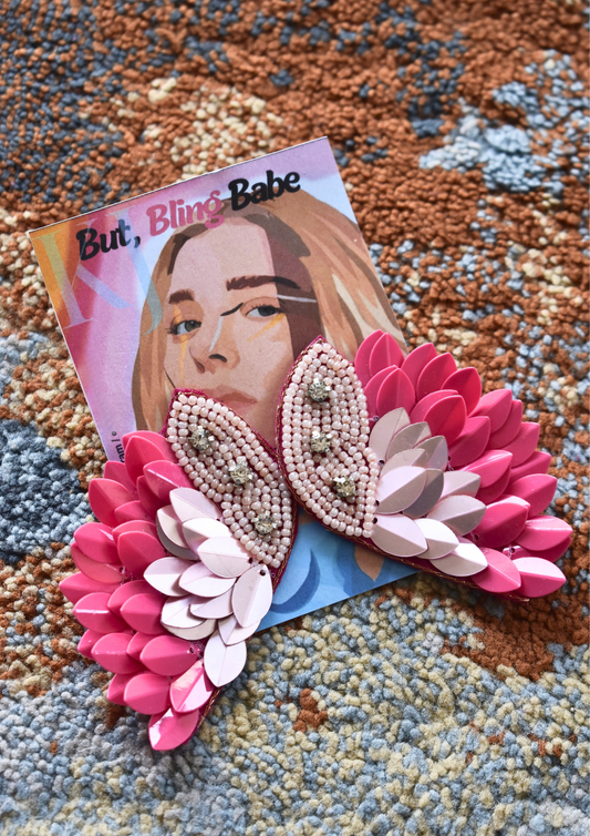 Barbie Takes Flight - Handmade Beaded Earrings