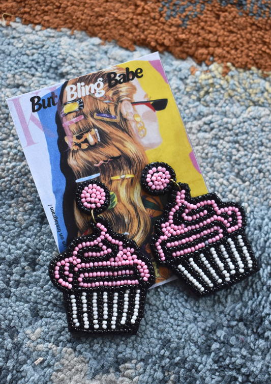 Cupcake Cutie - Handmade Beaded Earrings