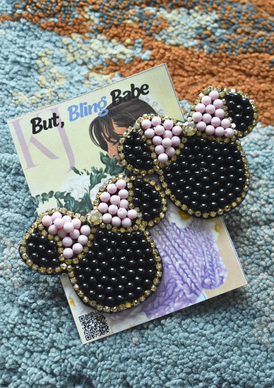 Bows Before Bros - Handmade Beaded Earrings