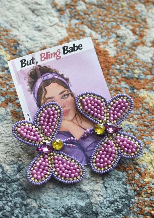 Berry Bloom Pop - Handmade Beaded Earrings