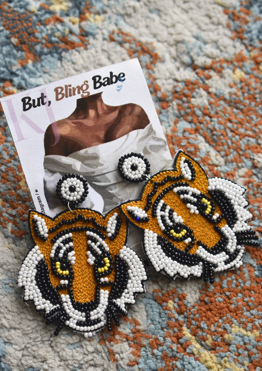Hear Me Roar - Handmade Beaded Earrings