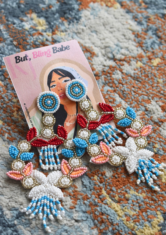 Boho Blossom Rain - Handmade Beaded Earrings