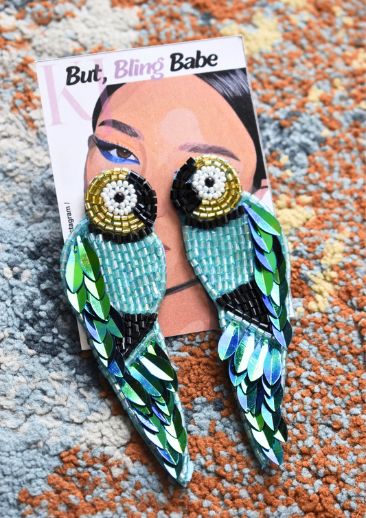 Jungle Disco Parrots - Handmade Beaded Earrings