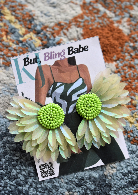 Color me Lime - Handmade Beaded Earrings