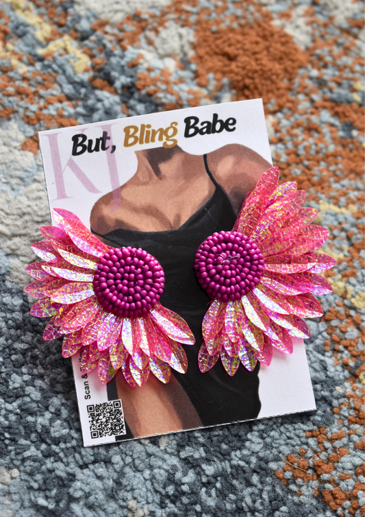 Color me Pink - Handmade Beaded Earrings