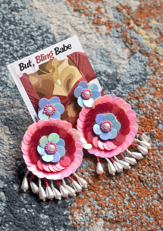 Petals That Party - Handmade Beaded Earrings