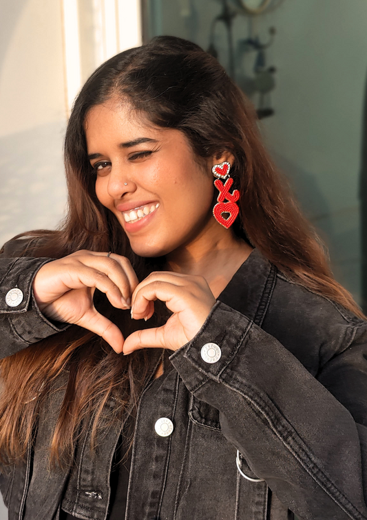 XOXO, Bling Babe - Handmade Beaded Earring
