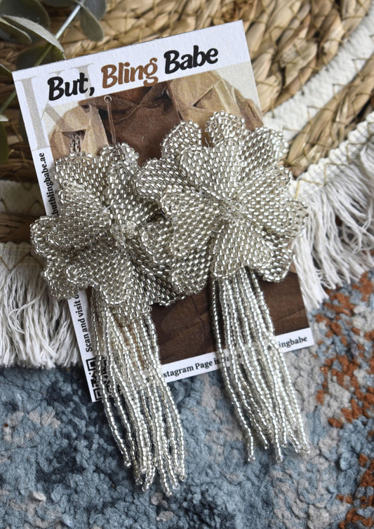 Frosted in Fame - Handmade Beaded Earring