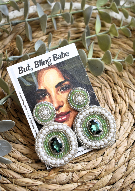 Emerald Affair - Handmade Beaded Earring