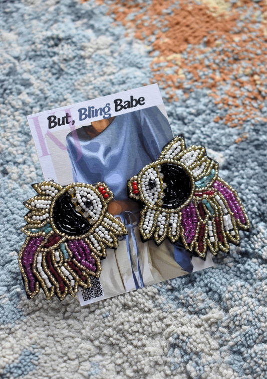 The Bling Bird - Handmade Beaded Earrings