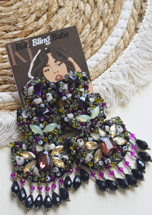 Gemstone Royalty - Handmade Beaded Earrings