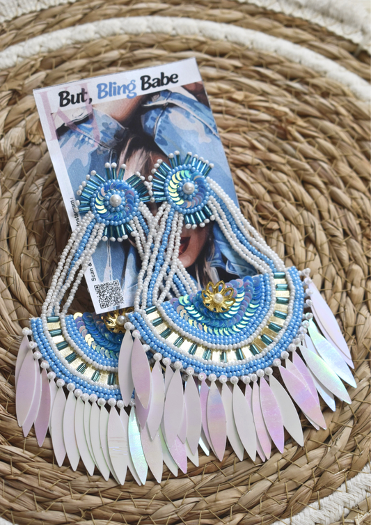 Ice Queen Energy - Handmade Beaded Earrings