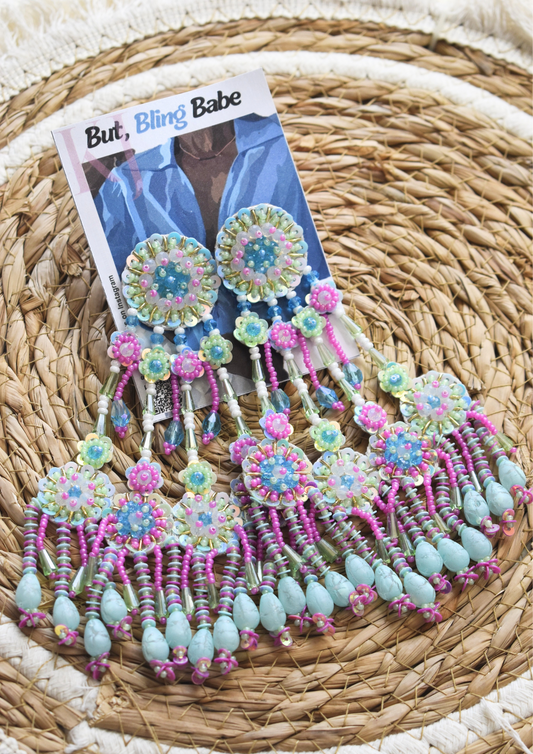 Pastel Carnival - Handmade Beaded Earrings