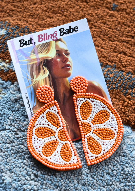The Orange Dream - Handmade Beaded Earrings