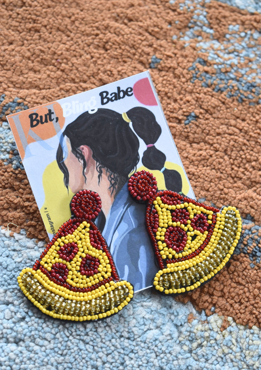 In Crust We Trust - Handmade Beaded Earrings