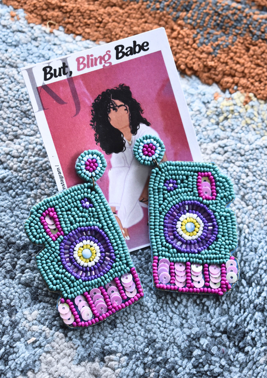 Say Cheese! - Handmade Beaded Earrings