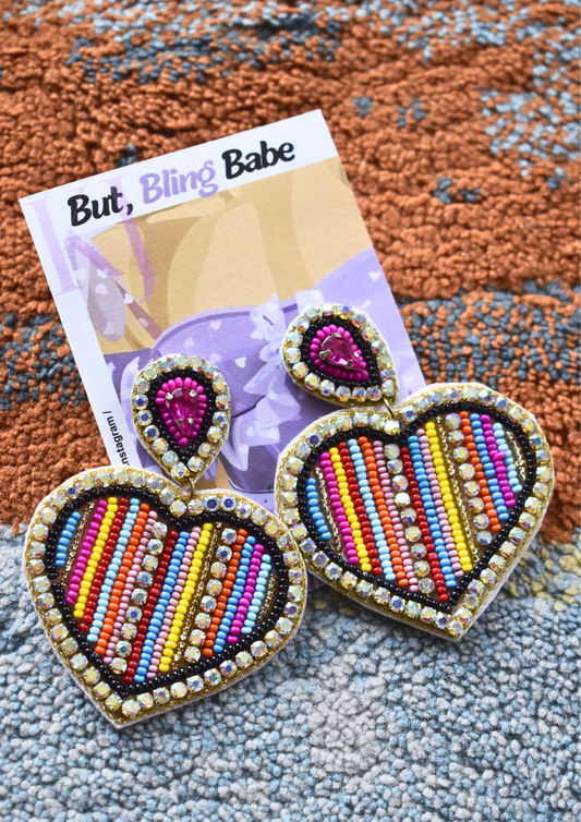 Unicorn Heartbeat - Handmade Beaded Earrings