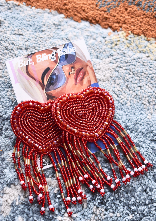 The Heartbreaker - Handmade Beaded Earrings