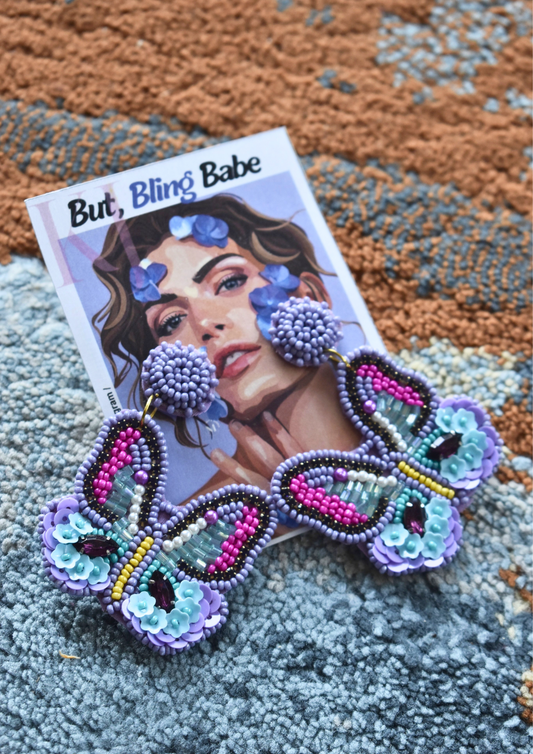 Butterfly Kisses - Handmade Beaded Earrings