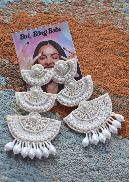 Fairy Dewdrop Drama - Handmade Beaded Earrings