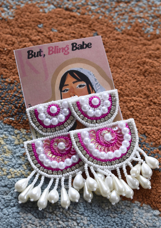 Bridal Bling Babe - Handmade Beaded Earrings