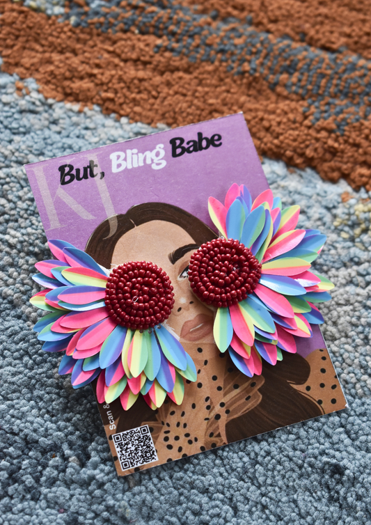 Color me Rainbow - Handmade Beaded Earrings