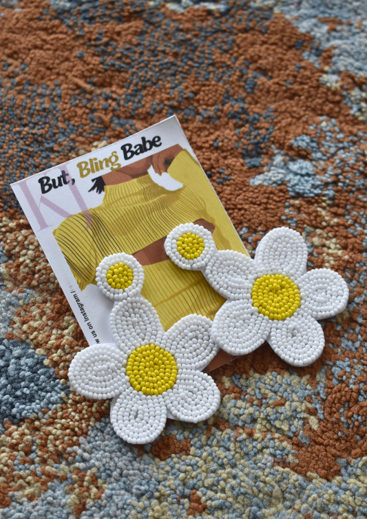 Flirtin’ with Florals - Handmade Beaded Earrings